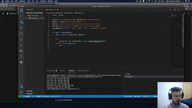 Enumeração de Servidores DNS - Pentest em Redes com Python смотреть онлайн