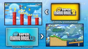 New Super Mario Bros 2 vs. New Super Mario Bros U (Gameplay Comparison)