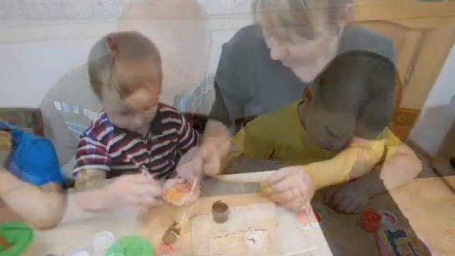 Рисунки на листьях из гипса с родителями смотреть онлайн