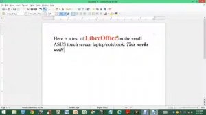 LibreOffice on ASUS X200CA small laptop