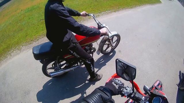 Альфа без тормозов, падение, лесная покатушка, СуперМото-GeonXroad/KayoT2 /Viper150/Alpha/ смотреть онлайн