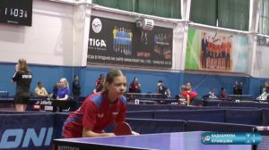 Бадашкеева Ирина (552) - Кузнецова Марьяна (450). Настольный теннис. ПР до 16 лет 2024