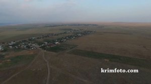 Село Знаменское Черноморский район Крым с высоты птичьего полета