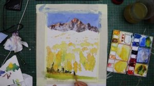 Mountain Fall - Watercolour Demonstration - Paint Sunlit Mountains