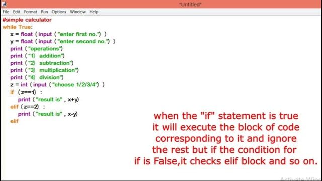 2)Simple Calculator program  Python | Computer science with Python | Python Basics | By Khushi Jain