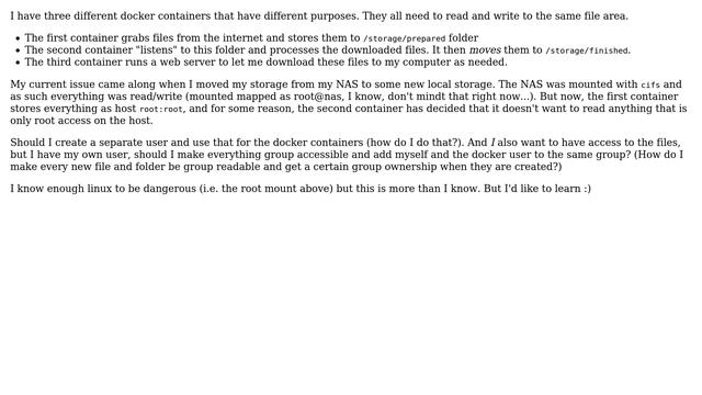 Managing file permissions in a docker setup смотреть онлайн
