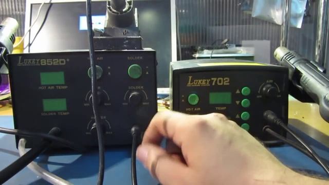 Сравнение термовоздушных паяльных станций lukey852d и lukey702 смотреть онлайн