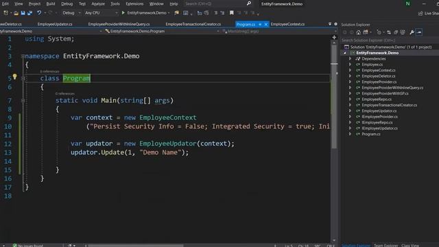 Entity Framework Core (Inline Query for Insert, Update and Delete)