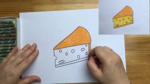 Как нарисовать сыр легко вместе.  Солнечным Утром