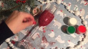 НОВОГОДНЕЕ УКРАШЕНИЕ своими руками!! Украшаем бокалы! DIY