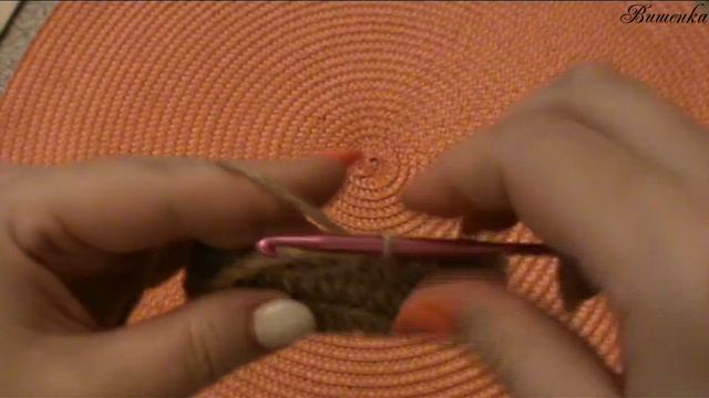 Вязание крючком из джута СТАКАН