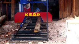 Ленточная пилорама Кедр (видео от клиента)