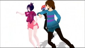 MMD Undertale【Echo】【Frisk,Muffet,Undyne】