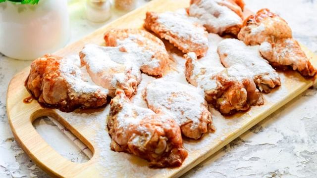Крылышки в крахмале в духовке