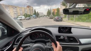 Audi Q3 2015 POV Test Drive | Езда от первого лица