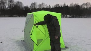 Зимняя ПАЛАТКА Premier Fishing КУБ 1.8м. 14 февраля 2021г.