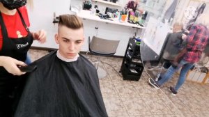 Укладка мужской стильной стрижки
