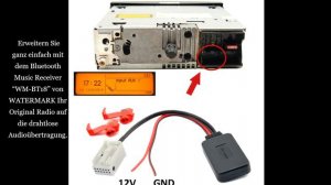 Bluetooth Aux Adapter für PEUGEOT 207 307 407 CITROEN C3 C4 Blaupunkt RD4 Radio