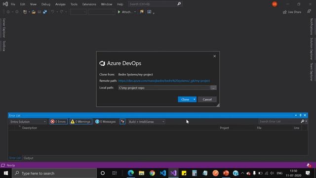 Creating Git Repository on Azure Devops смотреть онлайн