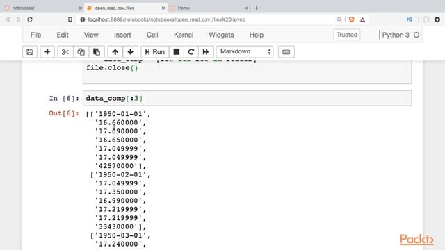 Hands-on Python for Finance : Opening and Reading a .CSV File | packtpub.com