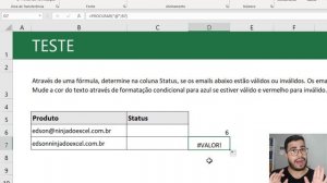 TESTE DE EXCEL PARA ENTREVISTA DE EMPREGO [RESOLVIDO]