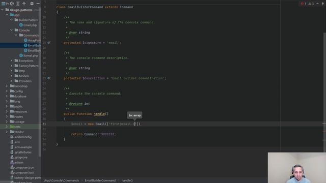 Builder Design Pattern in Laravel and PHP