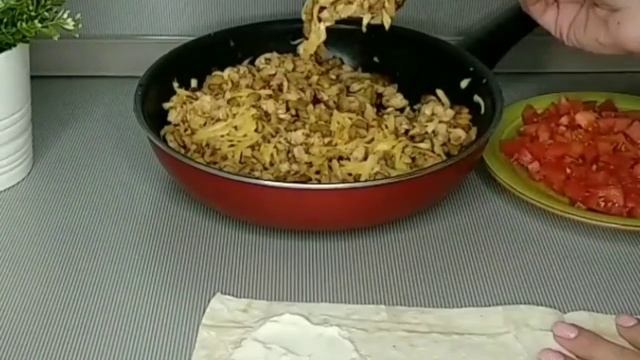 Конвертики из лаваша с Курицей, Грибами и Сыром|||•Людмила готовит•