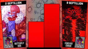 Error404!Sans VS True Godverse Power Levels