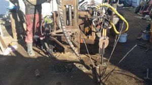 Самоходная буровая установка своими руками ,тест