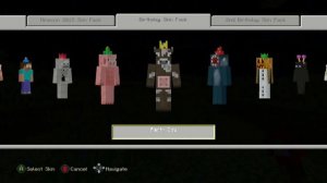 Minecraft Xbox One FREE 4th Birthday Skin Pack! How to Install and Skin Showcase