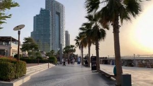 Dubai Marina Beach Walking Tour [4K]60fps | Дубай Пляж Марина | JRB Beach Dubai Marina 2021