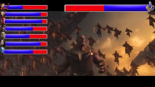 AVENGERS INFINITY WAR - Battle on Titan ... With Healthbars | Avengers vs Thanos (HD)