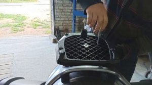 Новый мот Yamaha FJR1300A. Первые доработки, установка центрального кофра givi.