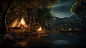 ?Треск костёра ?Звуки ночного леса, Плеск воды, Пение птиц и сверчков. Уютные звуки для сна и отдых