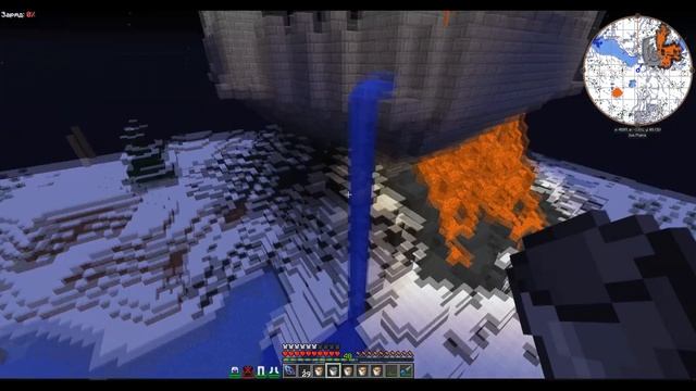 Быстрая постройка крепости на скале из стока - MineCraft смотреть онлайн