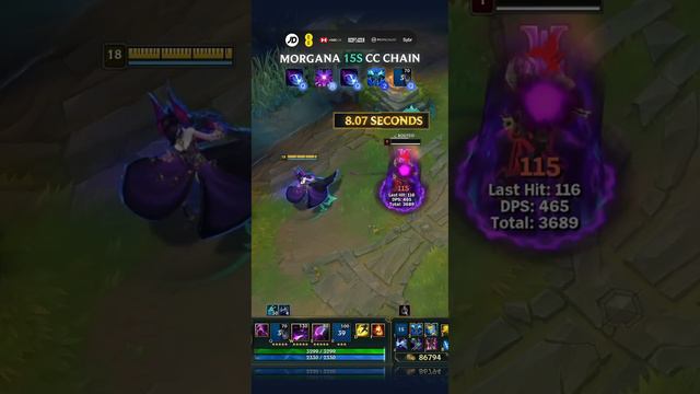 15 SECOND Morgana CC? #leagueoflegends #leaguetips #lolguides