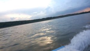 Испытания лодки ОБЬ 3. Спуск на воду после усиления транца.