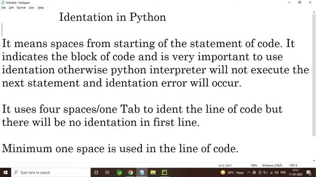 Rules of Python Indentation | writing Python programs with Indentation #python #pythonprogramming.