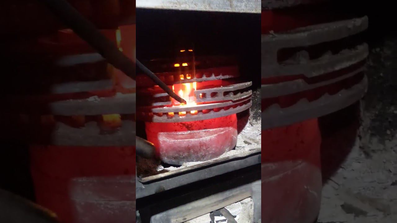 бездымная печ на отработке #обогрев  гаража за #копейки