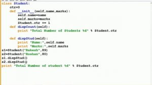 Python Tutorial Video : Class and Object using Python