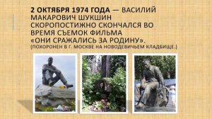 Видеолекция Жизнь и творчество В. М. Шукшина