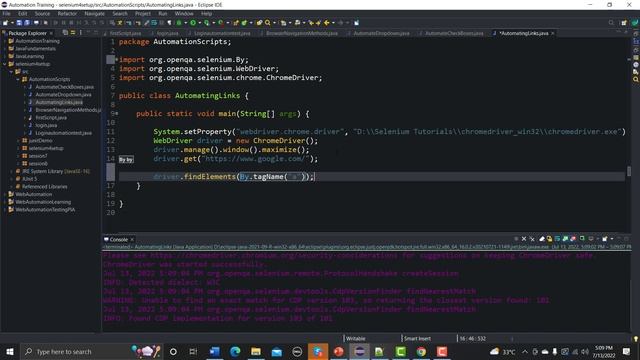 Selenium WebDriver with Java Tutorial 11 - How to automate links using selenium Webdriver