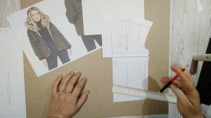 Выкройка Куртки с Цельнокроеным капюшоном.Уроки Моделирования