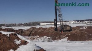 Забивка железобетонных свай