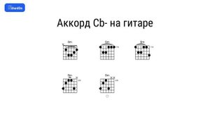 Как играть аккорд Cb- на гитаре и фортепиано