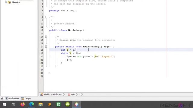 How to use while loop in java for beginners using netbeans IDE