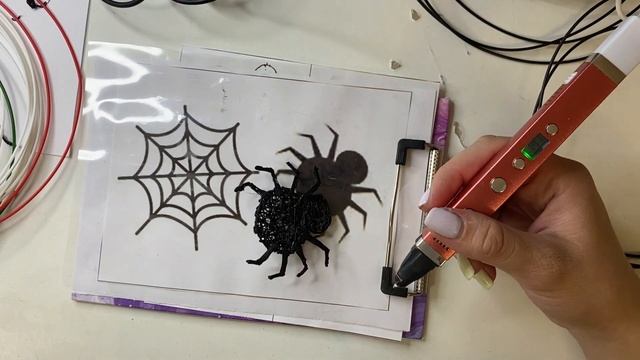 Рисуем 3D ручкой: паучок с паутиной смотреть онлайн