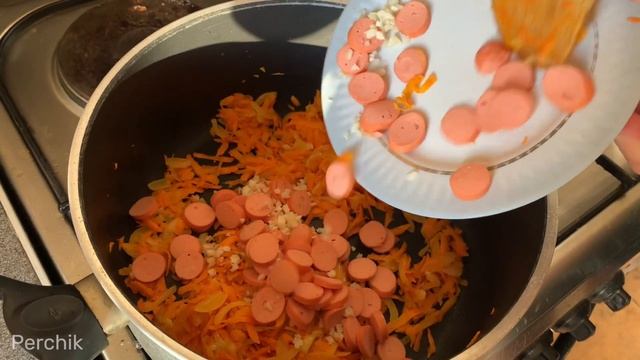 ГРЕЧКА и СОСИСКИ! Дешево, просто и очень вкусно! Ужин для большой семьи!