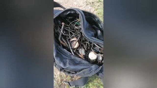 Поиск золота на пляже с поисковыми граблями(трал) и магнит)))