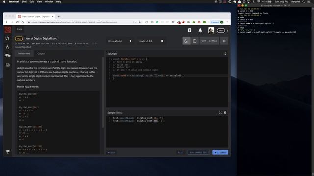 Sum of Digits/Digital Root [Codewars Kata] смотреть онлайн